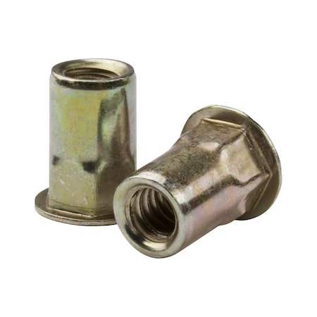 Huyett Rivet Nut, #10-24 Thread Size, 0.390 in Flange Dia., .435 in L, Steel BTI-CAH2-1024-130/B1